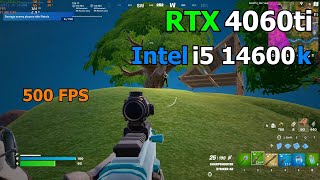 RTX 4060 ti  Intel i5 14600K Fortnite Chapter 5  Performance Mode [upl. by Chlo]