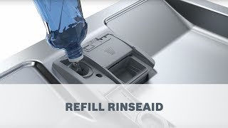 Bosch Dishwashe  How to refill Rinse Aid [upl. by Ayamat]