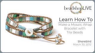 Mosaic Wrap Bracelet with Tila Beads [upl. by Hada]