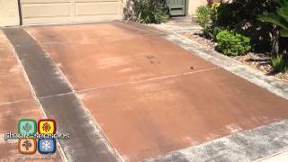 Floor Seasons Concrete Driveway Staining Transformation [upl. by Lindsey62]