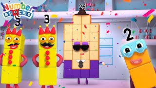 Bloques de números con estilo aventuras coloridas  Aprende a contar  Numberblocks en español [upl. by Edivad]