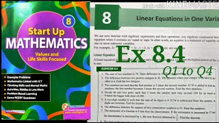 Class 8Linear Equation in One VariableExercise 84Start up Mathematics VivaEducationRajmith Study [upl. by Yorgos91]