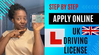 How to apply Uk provisional learners driver license online UK driving license application [upl. by Bunnie]