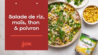 Recette de la Salade de riz maïs thon amp poivron [upl. by Hoxie715]