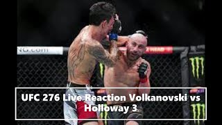 UFC 276 Live Reaction Volkanovski vs Holloway 3 [upl. by Oicinoid]