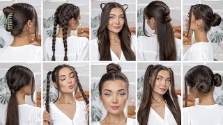 10 EASY HEATLESS BACK TO SCHOOL HAIRSTYLES [upl. by Gervais823]