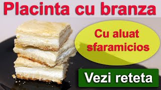 Placinta cu branza dulce de vaci  reteta delicioasa cu foi de post [upl. by Innaig911]