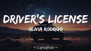 Olivia Rodrigo  Drivers License Lyrics 4K Lyric Video [upl. by Mikael657]