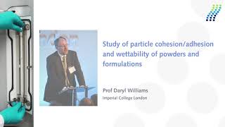 Webinar Study of particle cohesionadhesion amp wettability of powders and formulations Prof Williams [upl. by Dorej749]