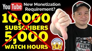 NEW MONETIZATION REQUIREMENTS ON JANUARY 1 2021 BAD NEWS SA SMALL YOUTUBERS TOTOO BA ITO [upl. by Nahsab514]