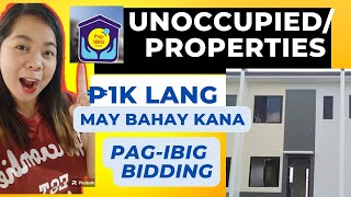 PAANO MAGKABAHAY ng 1K lang thru BIDDING kay PAGIBIG  Unoccupied properties lahat Panoorin [upl. by Arlyn]