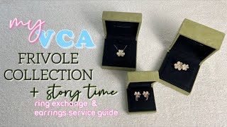 MY VAN CLEEF amp ARPELS FRIVOLE COLLECTION  story time ring exchange amp earrings service [upl. by Lajet]