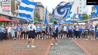 Fanmarsch MSV Duisburg vom Lifesaver Brunnen zur Arena 03082024 Heimspiel vs Turkspor Dortmund 01 [upl. by Humbert]