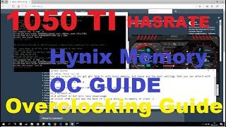 GTX 1050 TI Ethereum Mining Hasrate  HYNIX MEMORY OC guide Overclock 🔥🔥🔥 [upl. by Byran]