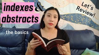 INDEXES AND ABSTRACTS The Basics for Filipino Librarians and LIS students [upl. by Jo-Anne]