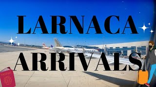 Landing at Larnaca airport Cyprus traveling through Larnaca airport arrivals [upl. by Dorey]