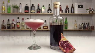 How to make DIY Grenadine  Pink Lady cocktail from TrufflesOnTheRocks [upl. by Faustena471]