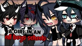 ☆A girl in an all boys school☆  Gacha Life Mini Movie GLMM [upl. by Balkin]