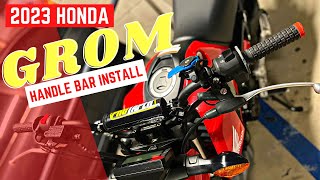 2023 Honda Grom Handle Bar Install [upl. by Braswell791]