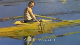 Thomas Eakins Painting  Max Schmitt in a Single Scull  Entire Painting Process [upl. by Alfie]