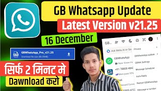 Gb Whatsapp update  Gb Whatsapp new version v2125 kaise dawnload kare  Gb Whatsapp latest version [upl. by Tjader]