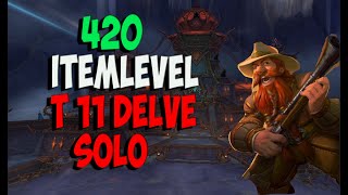 Blizzard Made Delves Tougher Tier 11 Delve Solo at 420 iLvl [upl. by Atteve916]