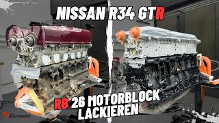 RTSBW  RB26 Motorblock Richtig Lackieren DIY Fertan Foliatec Motor lackieren nissanskyline [upl. by Raychel392]