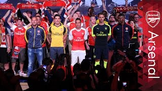 Jamie Foxx helps Arsenal launch new away and third kits [upl. by Rad]