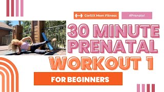 Prenatal workout 1 stretch and strengthen ￼￼for first trimester [upl. by Pebrook]