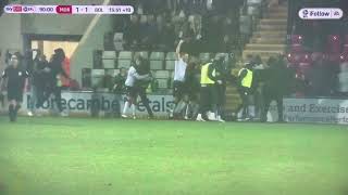 Bolton fans pitch invade after late Equaliser at Morecambe after racism incident stopped game [upl. by Mauceri]