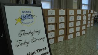 Henrico officers deliver Thanksgiving meal boxes to 500plus families [upl. by Sackville966]