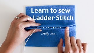 How to Sew a Ladder Stitch  Slip Stitch Blind Stitch or Invisible Stitch Instructions [upl. by Samy]