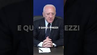 De Luca  IL GOVERNO “EQUILIBRA” LE ACCISE VALE A DIRE AUMENTA LE TASSE 111024 [upl. by Cullie210]