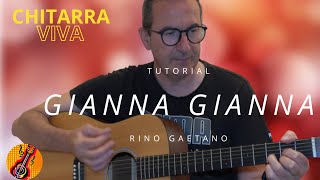 Rino Gaetano  Gianna  Tutorial Lezione Chitarra [upl. by Schurman]