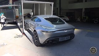 Aston Martin DB10 from SPECTRE  Cold Start Up amp Delivery [upl. by Odanref]