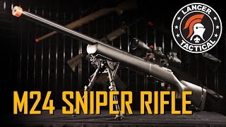 Metal Airsoft Sniper Rifle 110 Lancer Tactical M24 Sniper Rifle LT28 [upl. by Otir914]