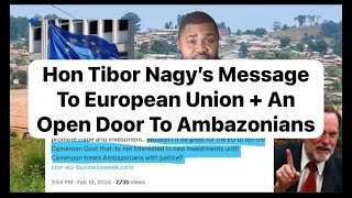 Hon Tibor Nagys Message To European Union amp The Door For Ambazonians [upl. by Nitsur627]