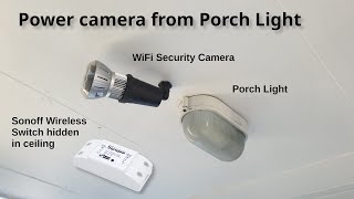 Power a wifi security camera from a porch light [upl. by Eillac71]