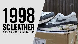 Nike Air Max 1 SC leather 1998 restoration [upl. by Dustman]