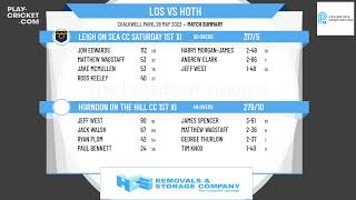 Essex League  1st XI Division Two  Leigh On Sea CC v Horndon On The Hill CC [upl. by Tollman]