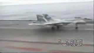 SU33 Russian Landing accident on Admiral Kuznetsov [upl. by Aicilehp]