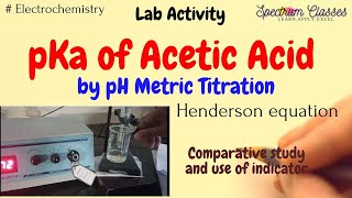 Determination of pKa value of Acetic Acid by pH metric titration pKa of Acetic acid [upl. by Yelnats]