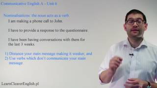 Communicative English Unit 6 Nominalisations [upl. by Lasorella143]