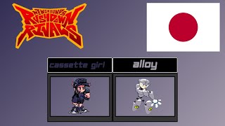 Newgrounds Rushdown Rivals  Alloy and Cassette Girls Japanese Voices Robot Day 2024 Special [upl. by Ahsenyt315]