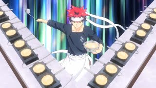 Food Wars Shokugeki no Soma【Soma Best Chef 】  ソーマは驚異的な時間で200食もの料理を作り、皆を驚かせた  食戟のソーマ21 Full HD [upl. by Kemble882]