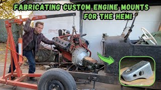 CUSTOM Fabricated ENGINE MOUNTS for the Hot Rod Hemi Roadster [upl. by Elyse]