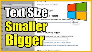 How to make FONT amp TEXT Smaller or Bigger on Windows 10 Computer Fast Method [upl. by Teresa]