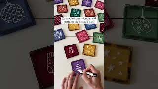 Making an Advent Calendar with CONNETIX Magnetic Tiles playinginstyle [upl. by Shayla]