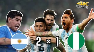 Argentine vs Nigeria 2×1  Un résumé des meilleurs moments Coupe du monde 2018  4K [upl. by Melac869]