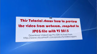 Visual Basic Tutorial  How to preview video from Webcam and Snapshot with VS 2015 [upl. by Lewls478]